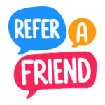Refer a friend speech bubble